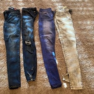 4 pack Lot Size 1 junior skinny jeans Stretchy